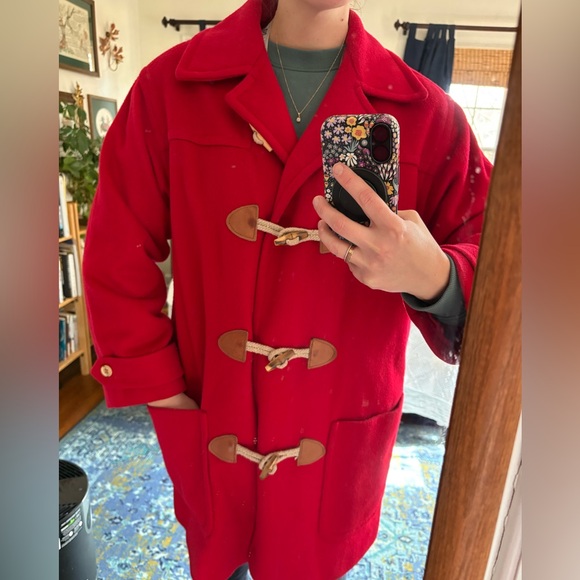 Eddie Bauer Red Duffle Toggle Coat | Heritage | Medium - Picture 10 of 11